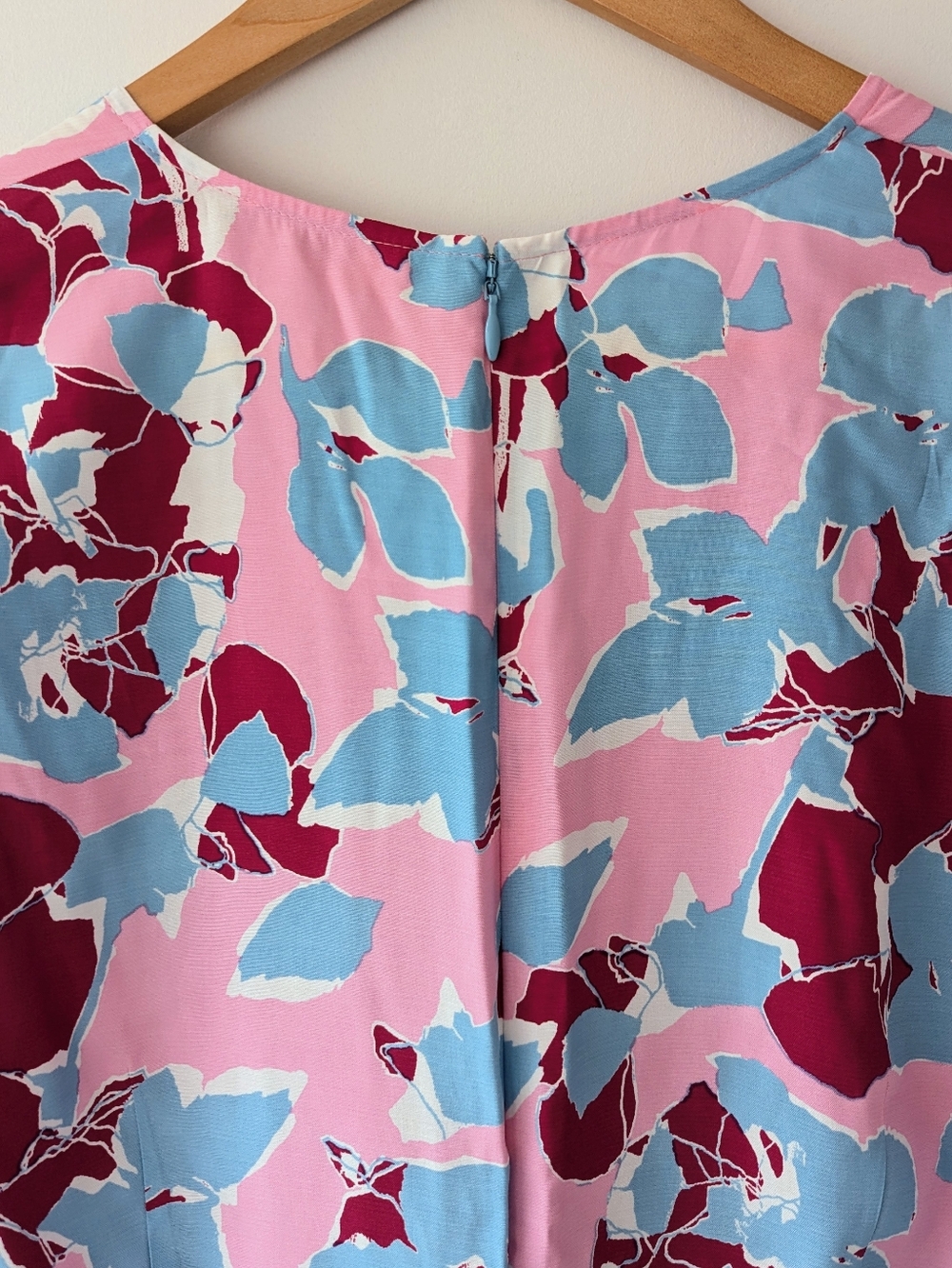 Diane Von Furstenberg Floral Twist-Front Pink + Blue Midi Dress - Picture 10 of 13